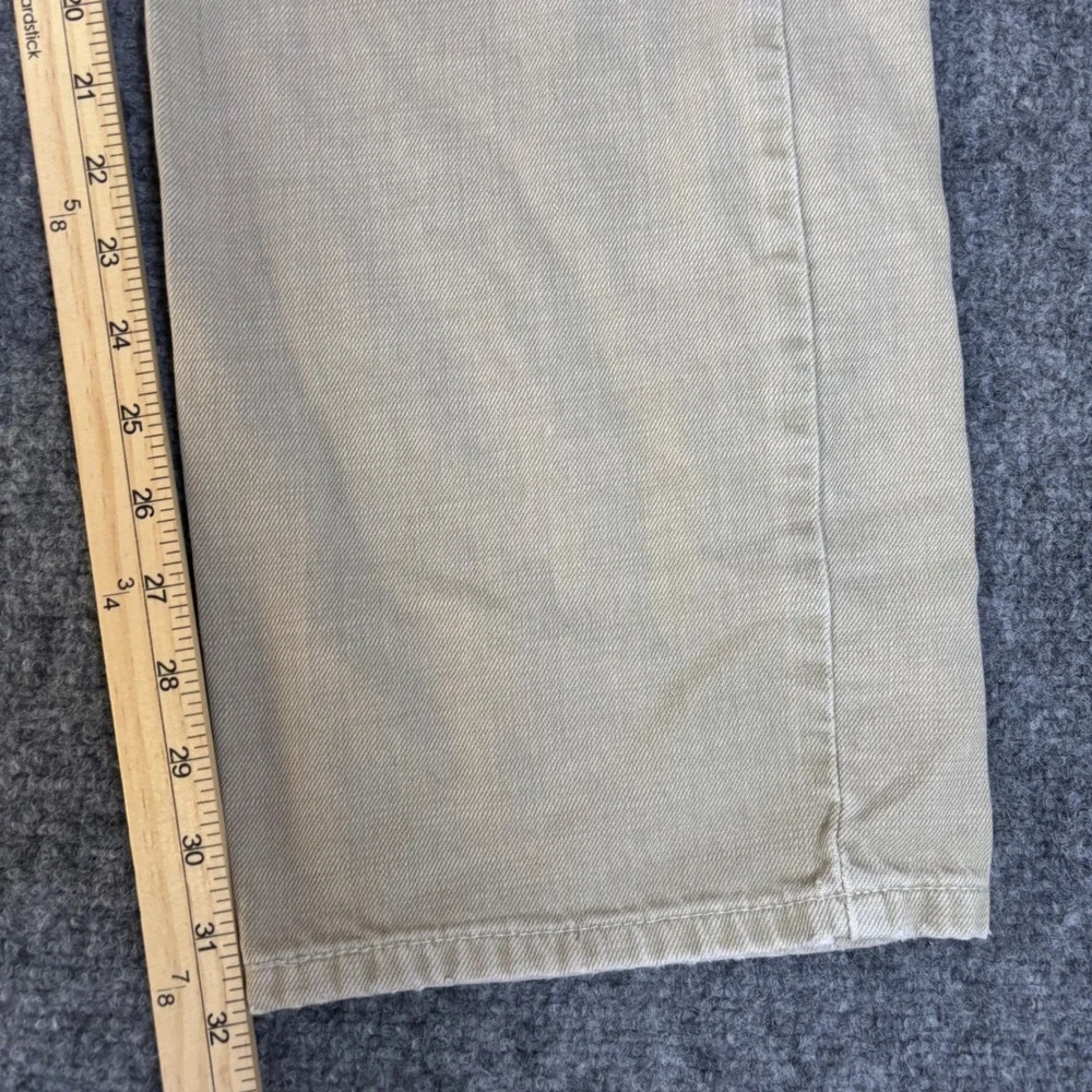 Levis 505 Regular Fit Khaki Tan Denim Jeans Mens 36x32 Straight Leg Cotton Pants